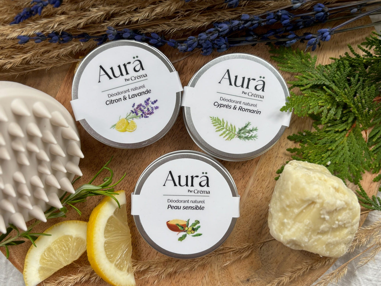 Notre gamme de déodorants vous offre une protection naturelle contre les odeurs, sans parabènes, alcool, aluminium ou tout autres ingrédients superflus.